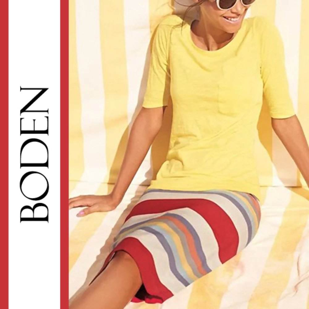 Boden | Modern Striped Pencil Skirt